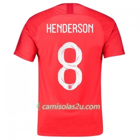 Camisolas de Futebol Inglaterra Henderson 8 Equipamento Alternativa Copa do Mundo 2018 Manga Curta